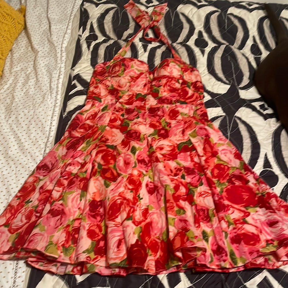 Betsey Johnson floral pink print pin up dress🌸🌼